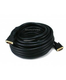 Monoprice - 50ft 24AWG CL2 Dual Link DVI-D Cable - Black
