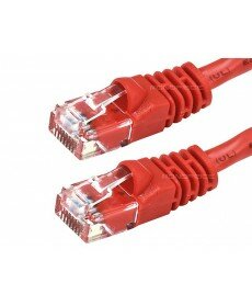 Monoprice 3FT 24AWG Cat6 550MHz UTP Ethernet Bare Copper Network Cable - Red 