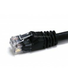 Monoprice 14FT 24AWG Cat6 550MHz UTP Ethernet Bare Copper Network Cable - Black 