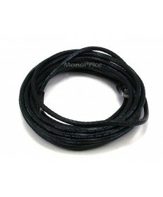 Monoprice Cat6 24AWG UTP Ethernet Network Patch Cable, 25ft Black