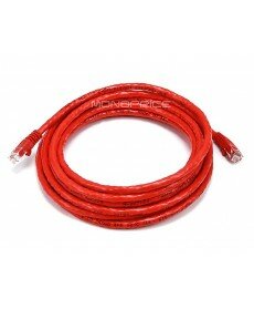 Monoprice - 14FT 24AWG Cat6 500MHz Crossover Bare Copper Ethernet Network Cable - Red
