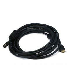 Monoprice/Solidmate 15ft 28AWG Standard Speed HDMI Cable w/Ferrite Cores - Black