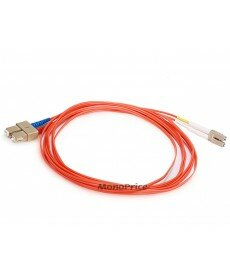 Monoprice Fiber Optic Cable, LC/SC, OM1, Multi Mode, Duplex - 3 meter (62.5/125 Type) - Orange