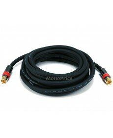 Monoprice 12ft High-quality Coaxial Audio/Video RCA CL2 Rated Cable - RG6/U 75ohm (for S/PDIF, Digital Coax, Subwoofer & Composite Video) 