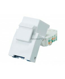Cat5E RJ-45 Toolless Keystone Jack in White