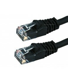 Monoprice 2FT 24AWG Cat6 550MHz UTP Ethernet Bare Copper Network Cable - Black