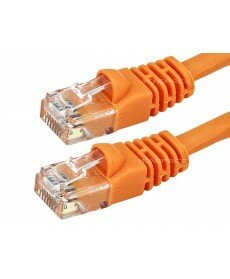 Monoprice 5FT 24AWG Cat6 550MHz UTP Ethernet Bare Copper Network Cable - Orange 