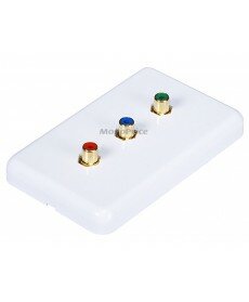 Monoprice 3 RCA Component Wall Plate (RGB) - Coupler Type