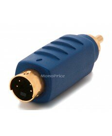 Monoprice S-Video (VHS) Male to RCA Male Adapter - Gold Plated