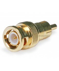 Monoprice BNC Male to RCA Male Adaptor - Gold Plated