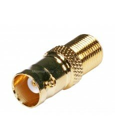 Monoprice BNC Female to F Female Adaptor - Gold Plated