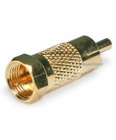 Monoprice RCA Male to F Male Adaptor - Gold Plated