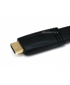 Commercial Series Flat High Speed HDMI® Cable, 3ft Black