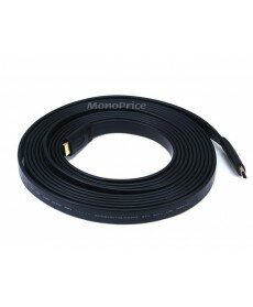 Commercial Series Flat Standard HDMI® Cable, 20ft Black