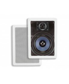 Monoprice - 6-1/2 Inches Polypropylene 2-Way In-Wall Speakers (Pair) - 40W Nominal, 80W Max.