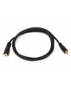 Monoprice - 3ft 2.5mm Stereo Plug/Jack M/F Cable - Black
