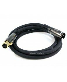Monoprice 6ft Premier Series XLR Male to XLR Female 16AWG Cable (Gold Plated) [Microphone & Interconnect]