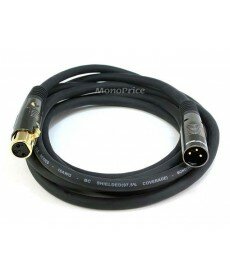 Monoprice 10ft Premier Series XLR Male to XLR Female 16AWG Cable (Gold Plated) [Microphone & Interconnect]