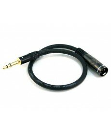 Monoprice - 1.5ft Premier Series XLR Male to 1/4inch TRS Male 16AWG Cable (Gold Plated)