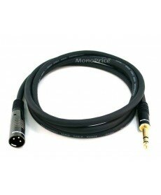 Monoprice 6ft Premier Series XLR Male to 1/4inch TRS Male 16AWG Cable (Gold Plated)