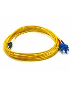 Monoprice Fiber Optic Cable, LC/SC, Single Mode, Duplex - 5 meter (9/125 Type) - Yellow