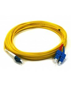 Monoprice Fiber Optic Cable, LC/SC, Single Mode, Duplex - 10 meter (9/125 Type) - Yellow