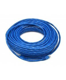 Monoprice 75FT 24AWG Cat5e 350MHz UTP Bare Copper Ethernet Network Cable - Blue