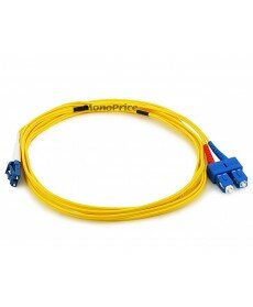Monoprice Fiber Optic Cable, LC/SC, Single Mode, Duplex - 3 meter (9/125 Type) - Yellow