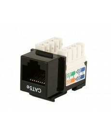 Monoprice Cat5E Punch Down Keystone Jack - Black