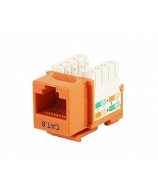 Monoprice - Cat6 Punch Down Keystone Jack - Orange