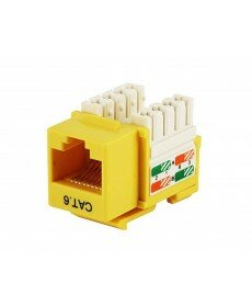Monoprice - Cat6 Punch Down Keystone Jack - Yellow