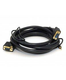 Monoprice - 10ft Super VGA HD15 M/M CL2 Rated Cable w/ Stereo Audio and Triple Shielding (Gold Plated)