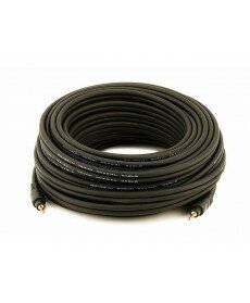 Monoprice - 50ft Premium 3.5mm Stereo Male to 3.5mm Stereo Male 22AWG Cable (Gold Plated) - Black