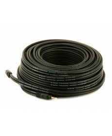 Monoprice - 75ft Premium 3.5mm Stereo Male to 3.5mm Stereo Male 22AWG Cable (Gold Plated) - Black