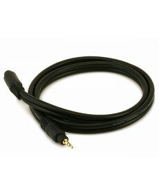 Monoprice - 3ft Premium 3.5mm Stereo Male to 3.5mm Stereo Female 22AWG Extension Cable (Gold Plated) - Black