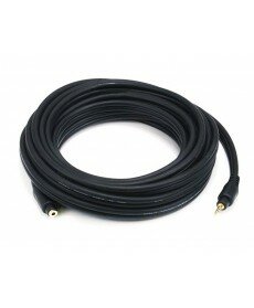 Monoprice - 20ft Premium 3.5mm Stereo Male to 3.5mm Stereo Female 22AWG Extension Cable (Gold Plated) - Black