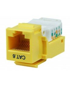 Monoprice - Cat6 RJ-45 Toolless Keystone - Yellow