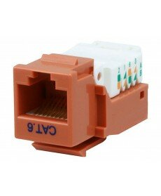 Monoprice - Cat6 RJ-45 Toolless Keystone - Orange
