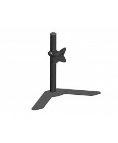 Monoprice - Adjustable Tilting SINGLE Desk Mount Bracket for LCD LED (Max 33Lbs, 10~23inch) - Black