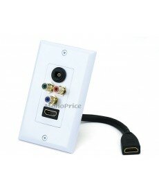 Monoprice HDMI® | 3 RCA Component | Toslink Wall Plate - Coupler Type (Rev. 2)