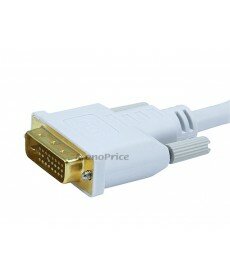 Monoprice 3ft 32AWG Mini DisplayPort to DVI Cable - White