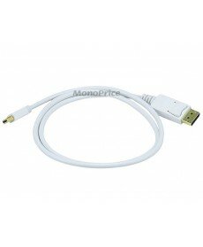 3ft 32AWG Mini DisplayPort to DisplayPort Cable - White