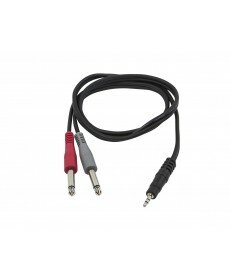 Monoprice 1/8" TRS male to two 1/4" TS male cable - 5 feet
