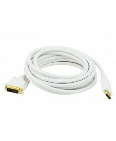 Monoprice - 15ft 28AWG DisplayPort to DVI Cable - White