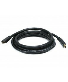 Monoprice - 10ft 24AWG CL2 High Speed HDMI® With Ethernet Male to Female Extension - Black