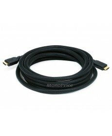 Monoprice 15ft 24AWG CL2 High Speed HDMI Cable With Ethernet w/ Net Jacket - Black