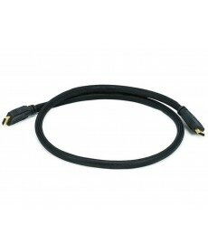Monoprice - 3ft 24AWG CL2 High Speed HDMI® Cable With Ethernet w/ Net Jacket - Black