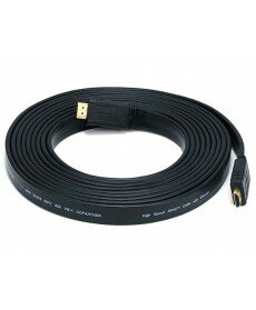 Monoprice - 15ft 24AWG CL2 Flat High Speed HDMI® Cable With Ethernet - Black
