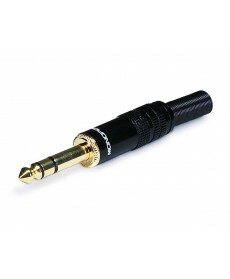 Monoprice 6.3mm (1/4 inch) Stereo Plug, Black Shell, Gold Plated OD:7.5MM 