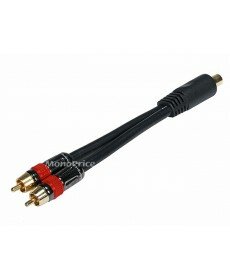 Monoprice 6inch RCA Female to 2-RCA Male Digital Coaxial Splitter Adapter